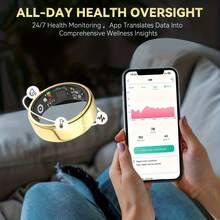 New Smart Ring With Charging Compartment, Fitness, Steps, Distance, Calories, Sleep, Exercise, Compatible With IPhone & Android, USB Charging, Ideal Valentine's Day/Christmas/New Year Gift - Black - View 5