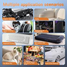 150,000 RPM Cordless Turbine Fan Powerful Airflow With Multi-Speed Settings Portable Blower 8,000mAh Long-Lasting Battery Ideal For Dust Removal, Snow Clearing, Barbecuing, Inflation, Cooling, And More - 黑色的 - 查看 6