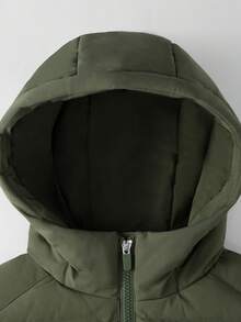 Annil [Extremely Cold Down Jacket]Children's Clothing - Boys' And Girls' Mid-Length Down Coat - Winter Protection, Windproof And Warm - Stone Green - View 3