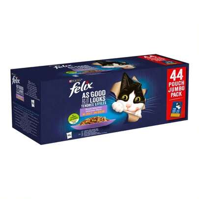 PURINA Felix le Ghiottonerie 44x85g con Pollo, tonno, salmone e manzo