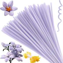 (Total 250pcs)100pcs Pipe Cleaners Craft Chenille Stems With 150pcs Flower Stamens For DIY Art Creative Crafts Party Decorations (12 Inch X 6mm), Art Projects, Handmade Decor, Decorative Stems, DIY Accessories - Multicolor - View 4