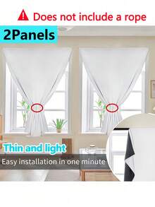 1 件自粘式便携式 100% 遮光窗帘,无需钻孔遮光布,适用于窗户、门、卧室、地下室 - 隔热,深色小房间窗帘,可全年使用,秋季装饰,秋季装饰,房间装饰 - 白色 - 查看 14