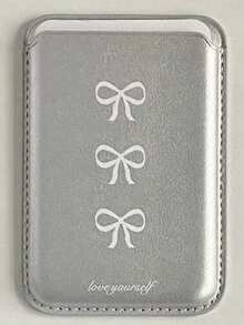 1套韩版ins风少女简约蝴蝶结皮革磁吸无线充电Magsafe磁吸卡包钱包，兼容 16 Pro Max/15 Pro、14/13/12/11 - 彩色 - 查看 17