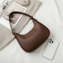 Santorini handbag Women's Baguette Bag, Spacious, Beautiful, Medium-Sized, Stylish, Casual Shoulder Bag - Cà phê Tricê - Xem 1