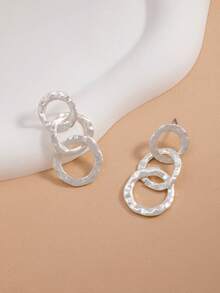 A Simple And Exaggerated Plain Circle Geometric Earring That Is Fashionable And Versatile - Multicolor - View 5