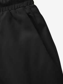 Quần short nam mùa hè màu đen, cạp chun, túi chéo, kiểu Hawaii, nhanh khô, hai lớp lót lưới, in 3D, thời trang, phong cách thường ngày, quần bơi đi biển. - màu đen - Xem 5