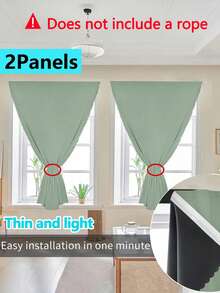 1 件自粘式便携式 100% 遮光窗帘,无需钻孔遮阳布适用于窗户、门、卧室、地下室 - 隔热,使小厨房房间窗帘变暗,四季皆宜,秋季装饰,秋季装饰,房间装饰 - 綠色 - 查看 111