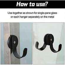 1pc/2PCS Lron Door Hooks Magnetic Wreath Hanger Heavy Duty Magnet Magnetic Hooks For Metal Front Door,Refrigerator Christmas Wreaths Party Decoration,Refrigerator Home Kitchen Office,Behind The Door Purse Holder,Key Holder - A - View 2
