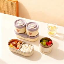 Hộp cơm trưa hình bầu dục bằng thép không gỉ 304, dung tích 850ml, hộp bento tái sử dụng chống rò rỉ, hộp đựng thức ăn trưa dung tích lớn di động, hộp đựng trái cây, salad, có thể dùng trong máy rửa chén và lò vi sóng, phù hợp cho học sinh và người lớn sử dụng ở trường học, văn phòng, cắm trại ngoài trời, dã ngoại, du lịch, chuẩn bị cho năm học mới. - Nhiều màu - Xem 11