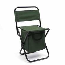 Silla Plegable Con Bolsa Para Camping Pesca Playa Picnic Exteriores y Actividades - Verde militar - Ver 1