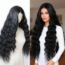 ZigZag Hair 30 Inch Loose Wave Platinum Blonde #613 Synthetic Lace Front Wig, Long Curly Synthetic Wig, Pre-Trimmed Heat Resistant Hair Wig - Multicolor - View 14