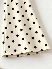 Cute Bunny & Butterfly Bubble Blowing Easter Print Set, Loose T-Shirt + Polka Dot Flare Pants, Suitable For Daily Wear, School, And Weekend Outings - Multicolor - View 6