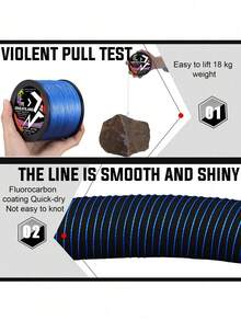 SOUGAYILANG 四股高品质PE编织钓鱼线 - 高强度、耐磨损、耐用 - 提供120码、360码和600码三种长度 - 彩色 - 查看 7