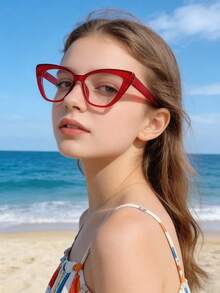 4 Pairs Cat Eye Style Glasses - Versatile, Face-Fitting, High-Quality Fashion Glasses Suitable For Daily Wear, Back To School, Street Photography, Weekend Outfits - Multicolor - View 4