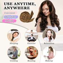 3pcs No-Heat Curling Ribbon Slouchy Hair Curler, Sleep Curling Tool, Big Wave Sponge Hair Bun Maker - Multicolor - View 4