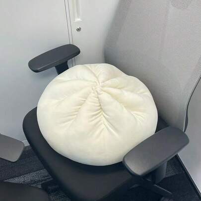 1pc Meat Bun-Shaped Cushion, Adorable Steamed Bun-Shaped Cushion,Room Decor,Pillows,Bedroom Decoration,Cushions,Perfect For Learning And Gaming Nights Creative Home Decoration,Lumbar Pillow, Filled, Home Decor Holiday Gift