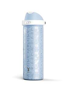Meoky 24oz Vacuum Insulated Water Bottle with 2-in-1 Straw and Spout Lid, Insulated Cup, Keep Cold 24H, Leak-Proof, Fits in Car Cup Holder, Stainless Steel Tumbler for Sports, Travel, and School (Hot- whamped silverale) - 藍色 - 查看 8