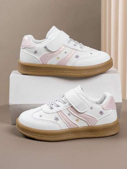 New Embroidered Girls & Kids Casual Sports Shoes, Children's Casual Butterfly & Floral Embroidered Athletic Sneakers, Fashion Versatile Shoes Suitable For Outdoor Activities All Seasons