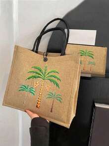 Túi xách cỡ lớn cổ điển: Họa tiết cây chà là, túi đi biển, kèm túi đựng mỹ phẩm, túi vuông nhỏ, mũ, dung tích lớn, dây đeo vai có thể điều chỉnh, sự kết hợp tiện lợi giữa túi nhỏ và túi đựng đồ, giải quyết vấn đề mỹ phẩm lộn xộn khi đi du lịch, túi đựng mỹ phẩm chuyên nghiệp. - Nhiều màu - Xem 6