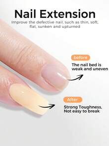 TOMICCA Light Apricot Color Builder Gel 5-In-1, 15ml 1Pc, Quick-Drying Under UV/LED Light Gel Nail Polish,For Nail Extension, Reinforcement, Nail Art Decoration And Rhinestone Application, Suitable For DIY Nail Tips At Home Or As A Gift Nails - Apricot - View 5