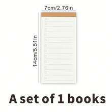 Flip-Up Memo Pad, Kraft Paper Notebook, Planning Notepad, Lined Notebook, Grid Notebook, Blank Notebook, Checklist Pad - Rectangle - View 8