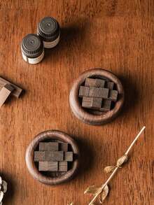 木质扩香器，无需明火即可进行精油香薰，持久留香，适用于家庭卧室，室内香氛石摆件，滴入精油并轻轻旋转，使精油充分渗透到原木中。 - 杏色 - 查看 2