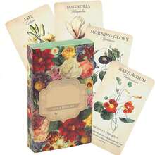 Oracle Cards, 45 Cards Deck Tarot Mysterious Divination Family Party Board Game - Đỏ - Xem 6