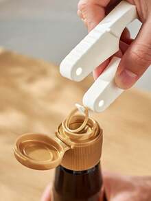 Plastic Bottle/Can Opener Without Battery, Easy Grip Rotary Cap, Suitable For Soda & Beverage Bottles, Magnetic Japanese-Style Opener - Multicolor - View 3