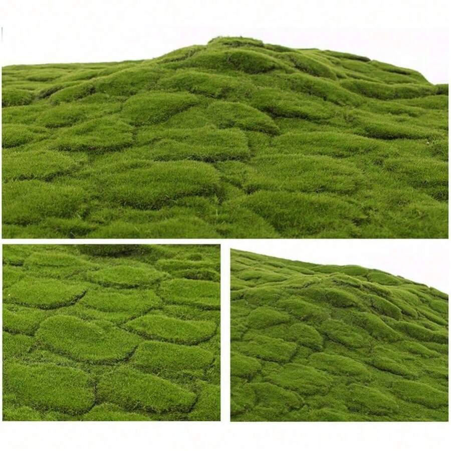 Artificial Moss Mat Fake Grass Rug,DIY Synthetic Turf Landscape Artificial Grass Mats Lawn Carpet For Wedding Home Backyard Balcony Indoor Outdoor Decor - A - View 1