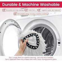 Mop Replacement Heads For O-Ceda Mop Replace Head Easy Wring Spin Mop Heads Replacements, O-Cedar Microfiber Spin Mop Refills, Spin Mop Replacement Head (White-6-Pack) - A - 查看 5