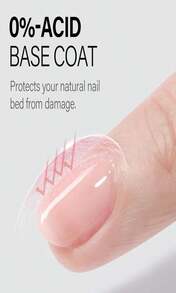 AILLSA Pegamento de uñas de gel sólido con base y capa superior - Blanco - Ver 7