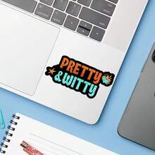 1张精美俏皮贴纸，Y2K闪亮笔记本电脑贴纸，“我感觉很棒”音乐语录乙烯基贴纸，女孩力量礼物，防水即撕即贴水瓶贴纸，耐用闪光水杯贴纸，潮流辣妹笔记本贴纸，音乐爱好者的完美礼物，复古美学汽车贴纸 - S1801 - 查看 5