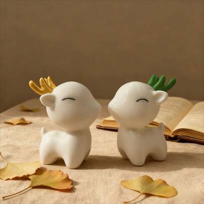 1件2026新款3D打印圣诞驯鹿摆件桌面装饰雕像，男孩女孩的理想礼物，互动、友谊、家居装饰，热销产品，送给男朋友、女朋友的完美礼物，生日、派对礼物