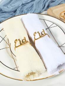 4-12pcs Zinc Alloy Letter Napkin Rings, Suitable For Ramadan, Eid Al-Adha, Dining Table Decor, Home Decor - Multicolor - View 25