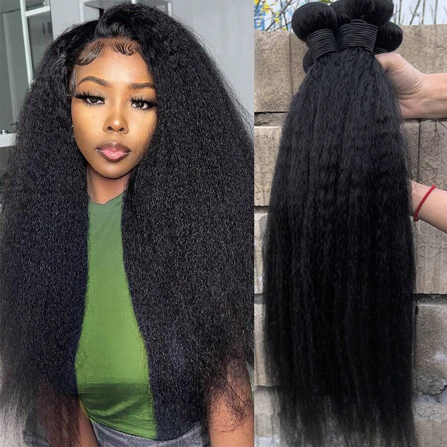 BINF Valentine's Limited Wig Kinky Straight Bundles 12A Yaki Straight Human Hair Bundles Spring Renewal Wig 100% Unprocessed Brazilian Virgin Remy Hair Extension Romantic Confession Wig Premium Bundles Virgin Full And Thick 1/3 Bundles For Women Spring Outing Exclusive Wig Silky Soft No Smell Valentine's Sweet Wig Raw Yaki Kinky Straight Human Hair Bundles Sweet And Cool Girl Style Sliky Boutique Extensions Can Be Dyed And Restyled Spring Outing Exclusive Wig Full Ends Vertical Smooth Yaki Straight Bundles -3 Pack Couple-Matched Wig Real Human Hair Style Keep Texture Early Spring Limited Wig Silky Soft Sew-In Installation Wig Look For Spring Picnic Brazilian Virgin Remy Hair Extensions Wig Match For Valentine's Date Soft And Healthy Double Weft Bundle Wig Look For Valentine's Confession - Kinky Straight Bundles - 查看 1