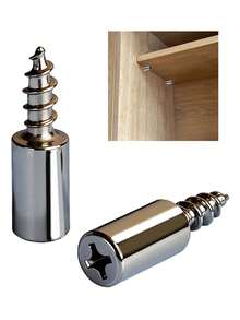 20个带螺丝的层板支撑销 - 多用途层板支架，适用于橱柜、书柜、衣柜和家具 - 安装简便，固定牢固 - 預設 - 查看 12