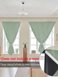 1 件自粘式便携式 100% 遮光窗帘,无需钻孔遮阳布适用于窗户、门、卧室、地下室 - 隔热,使小厨房房间窗帘变暗,四季皆宜,秋季装饰,秋季装饰,房间装饰 - 綠色 - 查看 7