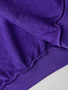 春夏秋季女款純棉拉鍊連帽衫，休閒寬鬆Y2K街頭風連帽衛衣，多功能長袖外套，適合日常居家穿著，柔軟透氣舒適。 - 紫色 - 查看 7