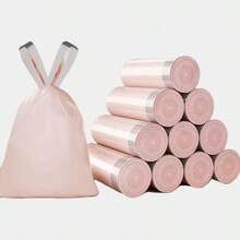1 Roll Of Small Drawstring Kitchen Trash Bags, 4-Gallon Thickened Small Drawstring Trash Bags, Made Of Sturdy And Lightweight Material, Disposable, Suitable For Kitchen, Bathroom, Bedroom, Home, And Office Trash Bins, 30 Pieces - 50 片裝(2 包) - 查看 7