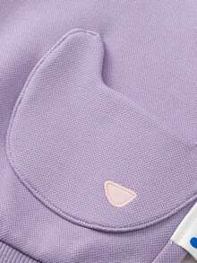 mini bala Baby Baby Girl Jacket, Soft Mesh Fabric, Breathable & Lightweight, Cute Animal Design, Casual Spring Outerwear 2026 - Pink Purple - View 7