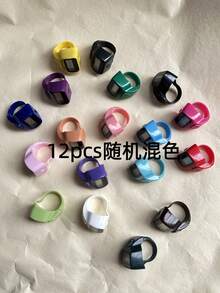 1件/6件/12件/20件随机颜色新款指环计数器电子数字静音计数器响片男女适用，减压计数，念珠计数器 - 彩色 - 查看 19
