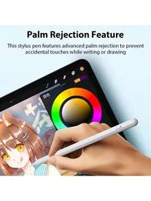 1pc Pencil Compatible With Apple 2018-2024 Publish,120 MAh Li-Ion Battery Faster Charge,PalmRejection,Tilt Sensitivity Compatible With Apple Pen, Stylus Pen Compatible With 10th /9/8/7/6th, Pro11/12.9/13/Inch M4, IPadAir 3/4/5/M2, Mini 5/6[No Magnetic Charging Function] - Multicolor - View 3
