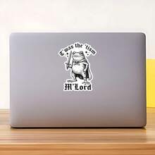 1张“Twas The Tism”贴纸，趣味骑士青蛙笔记本电脑贴纸，中世纪风格表情包乙烯基贴纸，自闭症幽默礼物，防水即撕即贴水瓶贴纸 - S1940 - 查看 9