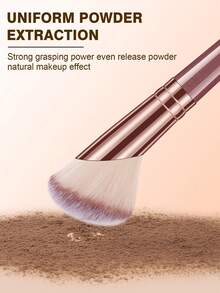 50支/10支装完整化妆刷套装，包含20支柔软化妆刷——例如散粉刷、腮红刷、轮廓刷、高光刷、粉底刷、鼻影刷、眼影刷、眉刷、唇刷和细节刷——另加8个三角海绵和6个液体化妆蛋。 - 棕色 - 查看 5