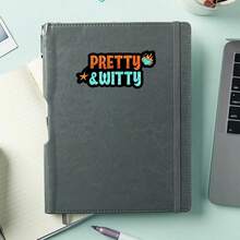 1张精美俏皮贴纸，Y2K闪亮笔记本电脑贴纸，“我感觉很棒”音乐语录乙烯基贴纸，女孩力量礼物，防水即撕即贴水瓶贴纸，耐用闪光水杯贴纸，潮流辣妹笔记本贴纸，音乐爱好者的完美礼物，复古美学汽车贴纸 - S1801 - 查看 4