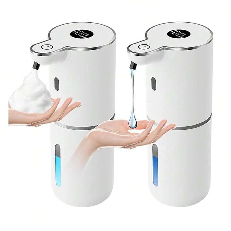 DONASIRA 380毫升非接触式自动皂液器，电动泡沫液泵，可充电感应式洗手器，6种可调节模式，IPX5级防水，可桌面或壁挂安装，适用于浴室、厨房、公共区域，冬季新品