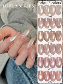 MISS SHAKA 10毫升 冬季、春季、夏季 情人节热门通用白色猫眼凝胶指甲油，2026新款超亮白色玻璃珠美甲用品 - 彩色 - 查看 5