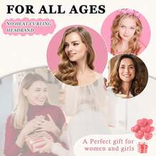 3pcs No-Heat Curling Ribbon Slouchy Hair Curler, Sleep Curling Tool, Big Wave Sponge Hair Bun Maker - Multicolor - View 5