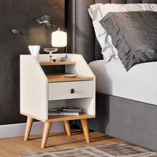 Dakota Bedside Table Bedroom Decor - Beis - Ver 1