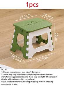 Portable Lightweight Adjustable Folding Plastic Stool | Compact Design Suitable For Outdoor Camping, Travel, Fishing And Home Use, Ergonomic Seat, Durable And Modern Minimalist Style. Adjustable Folding Plastic Stool - Portable Foldable Foot Stool With Ergonomic Handle, Lightweight Compact Design For Indoor/Outdoor Use. - White - View 26